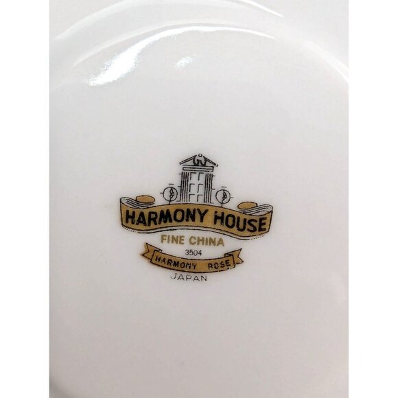 Harmony House Fine China 3504 Harmony Rose Replacement Pieces Saucer Lot of 3 - Picture 9 of 9